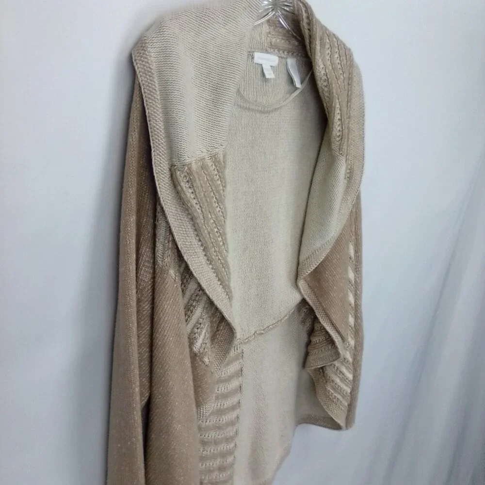 Charter Club Women's Open Knit Long Sleeve Relax Fit Cotton Blend Cardigan Large - Picture 5 of 7